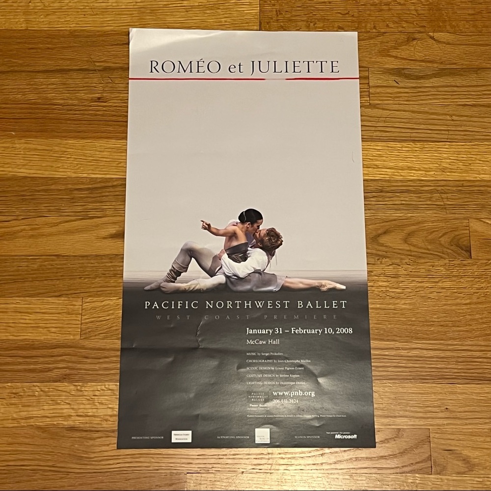 Pacific Northwest Ballet Romeo et Juliette poster